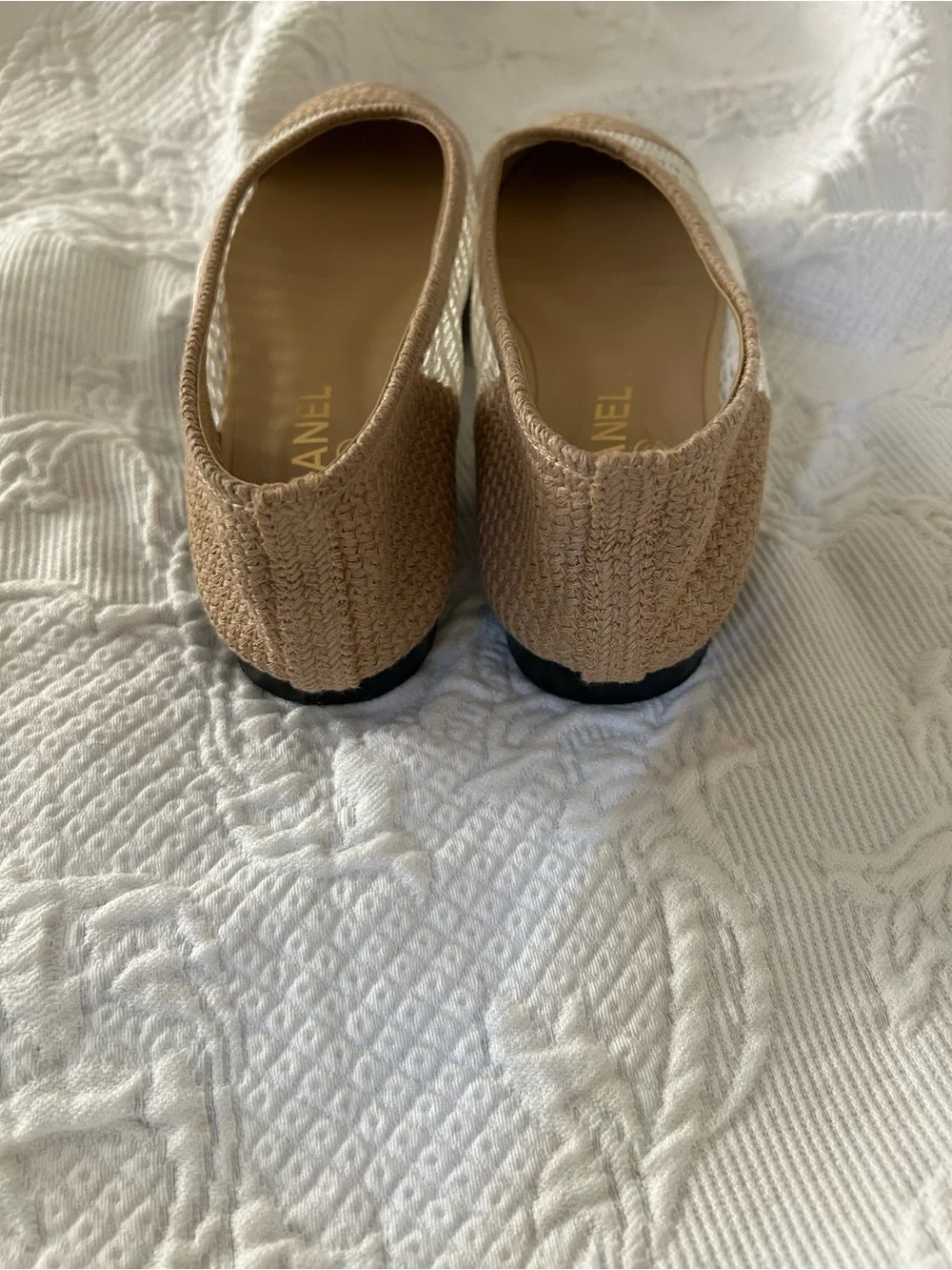 CHANEL raffia ballet
